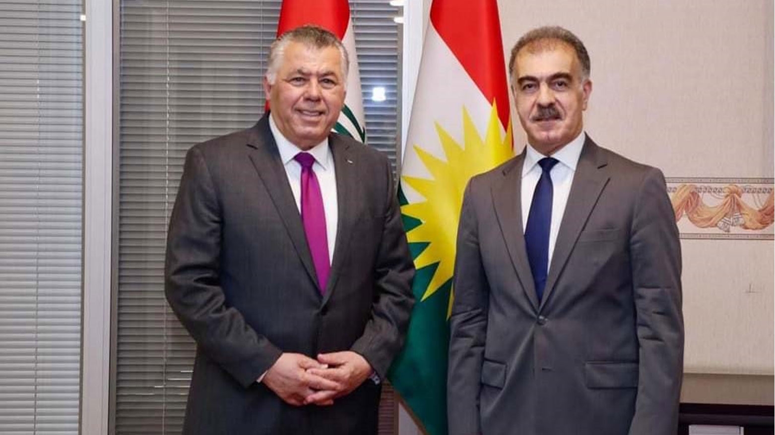 سفين دزيي يلتقي قنصل فلسطين بإقليم كوردستان