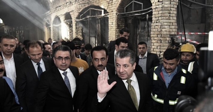 حكومة إقليم كوردستان تعيد ترميم سوق القيصرية وتقديم المساعدات للمتضررين من الحريق