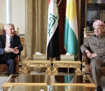 ســـەرۆک بـــارزانــی پێشوازی لە سەرۆککۆماری عێراق دەکات