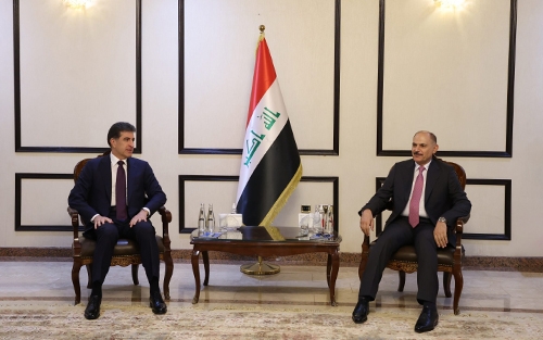 سەرۆکی هەرێمی کوردستان لەگەڵ سەرۆکانی دادگای فیدراڵی و ئەنجوومەنی باڵای دادوەریی عێراق کۆبووەوە