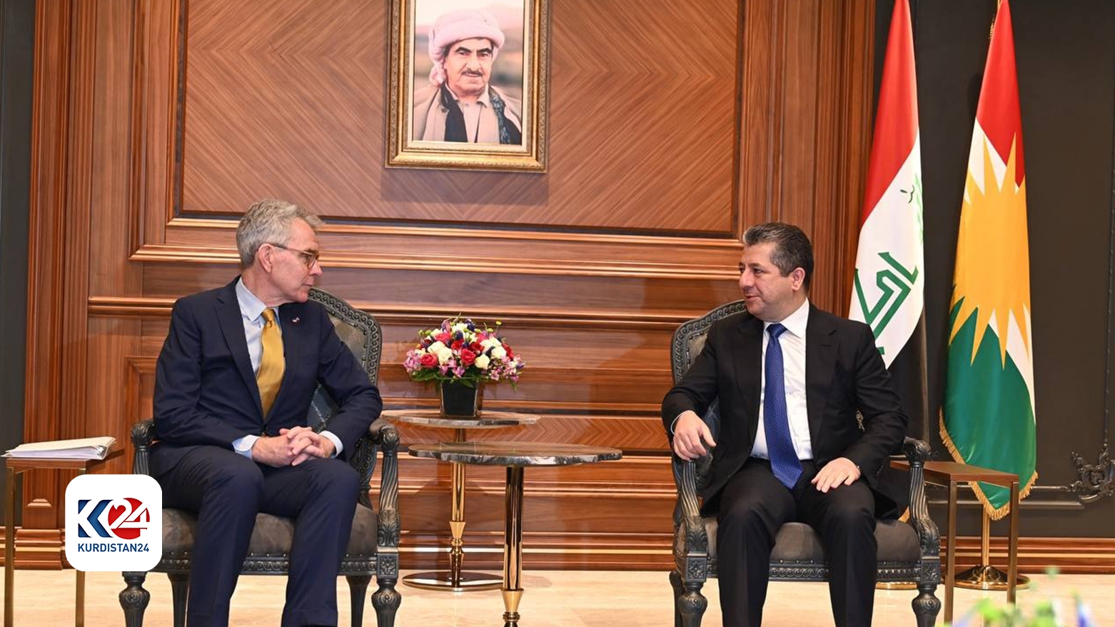 مسرور بارزاني و جيفري بايت يبحثان موضوع ايقاف نفط اقليم كوردستان