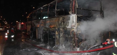 لە ئاگرکەوتنەوەی  پاسێكی نەفەر هەڵگر لە هیندستان ٩ کەس گیانیان لەدەستدا