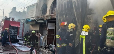 Fire Ravages Historic Khan Kirdar in Kirkuk's Grand Bazaar