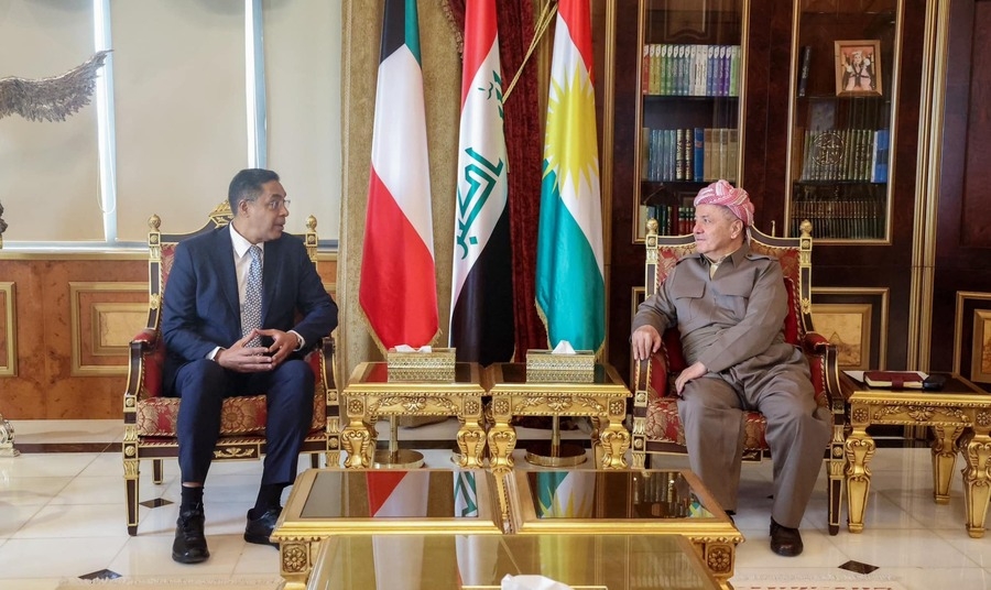 Serok Barzanî li gel balyozê Kuwaitê civiya