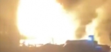 اندلاع حريق  في مستودع ‹نوروز› للغاز على طريق أربيل – كركوك