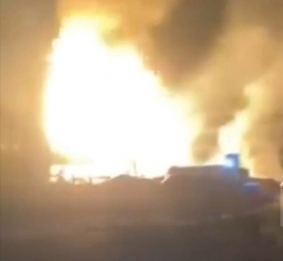 اندلاع حريق  في مستودع ‹نوروز› للغاز على طريق أربيل – كركوك