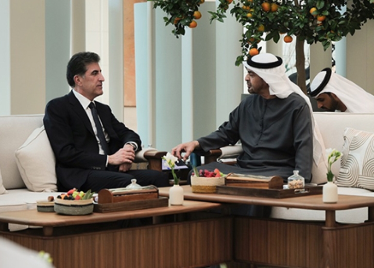 نێچیرڤان بارزانی: لەگەڵ هاوڕێم بن زاید باسمان لە بەهێزترکردنی پەیوەندییەکان کرد