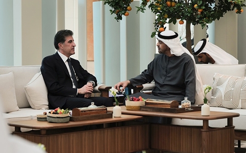 نێچیرڤان بارزانی: لەگەڵ هاوڕێم بن زاید باسمان لە بەهێزترکردنی پەیوەندییەکان کرد