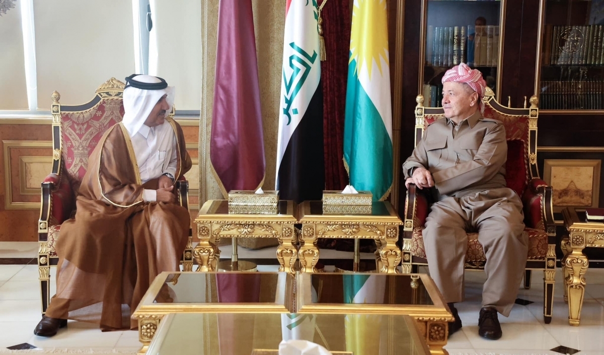 KDP President Masoud Barzani Meets Qatari Delegation to Discuss Regional Stability and Bilateral Relations