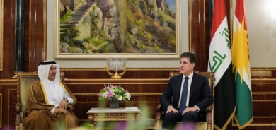 نيجيرفان البارزاني يستقبل  أحمد بن حسن الحمادي أمين عام وزارة الخارجية القطرية.