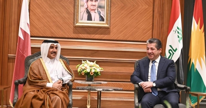 Mesrûr Barzanî li gel şandeke Qeterê civiya