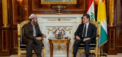 President Nechirvan Barzani meets with Mir of the Yezidis
