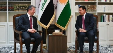 Kurdistan Region PM Masrour Barzani Meets with Iraqi National Security Advisor Qasim al-Araji in Baghdad