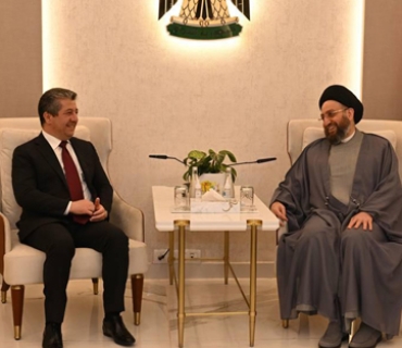 مەسرور بارزانی سەرۆکوەزیرانی هەرێمی کوردستان  لەگەڵ عەمار حەکیم کۆبوونەوە