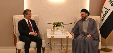 مەسرور بارزانی سەرۆکوەزیرانی هەرێمی کوردستان  لەگەڵ عەمار حەکیم کۆبوونەوە