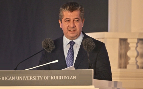 ســـەرۆکوەزیران مەسرور بارزانی: ئایندەی نیشتمانەکەمان بەندە بە هەوڵ و کۆششی نەوەکانی داهاتوومان