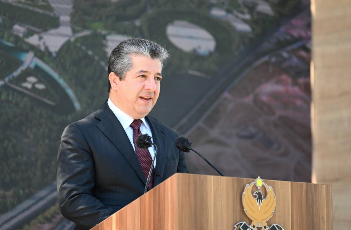 سەرۆکوەزیران مەسرور بارزانی بەردی بناغەی ڕێگەی باعەدرێ-ئێتیت دادەنێت