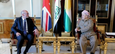 Serok Barzanî      pêşwaziya Balyozê Brîtanya li Iraqê kir