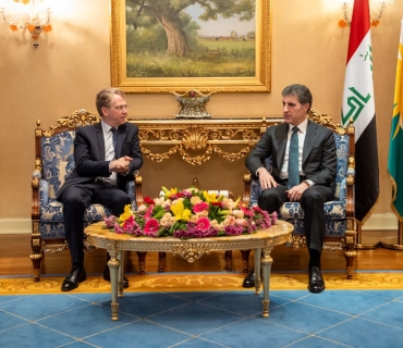 نــێـــچــيــرڤــان بــــارزانــــى، سه‌رۆكى هه‌رێمى كوردستان  پێشوازى له‌ باڵيۆزى فه‌ره‌نسا كرد