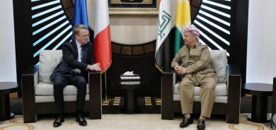 Kurdish Leader Masoud Barzani Meets with French Ambassador to Iraq