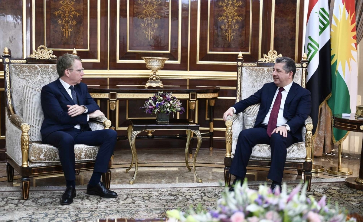 مەسرور بارزانی و باڵوێزی فەرەنسا چارەسەرکردنی کێشەکانی نێوان هەولێر و بەغدایان تاوتوێ کرد