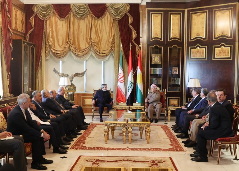 ســـــەرۆک بــــارزانـــی پێشوازی لە سەرپەرشتیاری وەزارەتی دەرەوەی ئێران دەکات