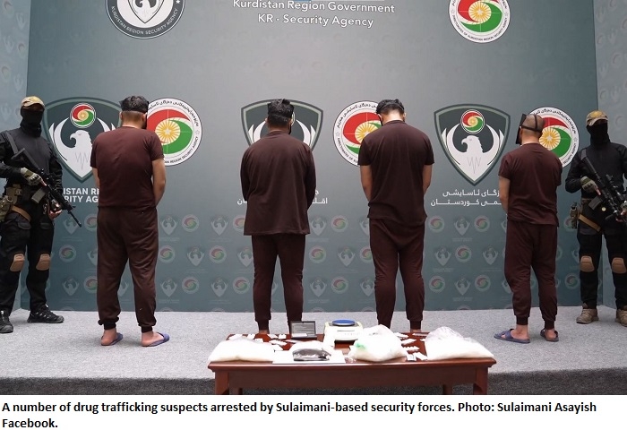 Kurdish Security Forces Arrest Over 1,000 on Drug-Related Charges in 2024