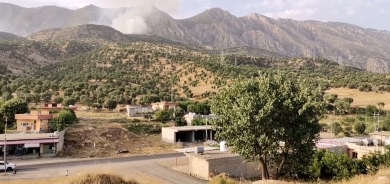 شمالي دهوك.. قصف تركي يتسبب بحريق 