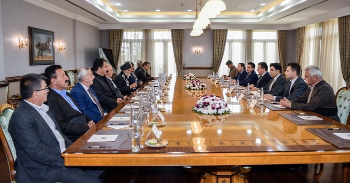 Prime Minister Masrour Barzani Receives Halabja Provincial Support Council in Erbil