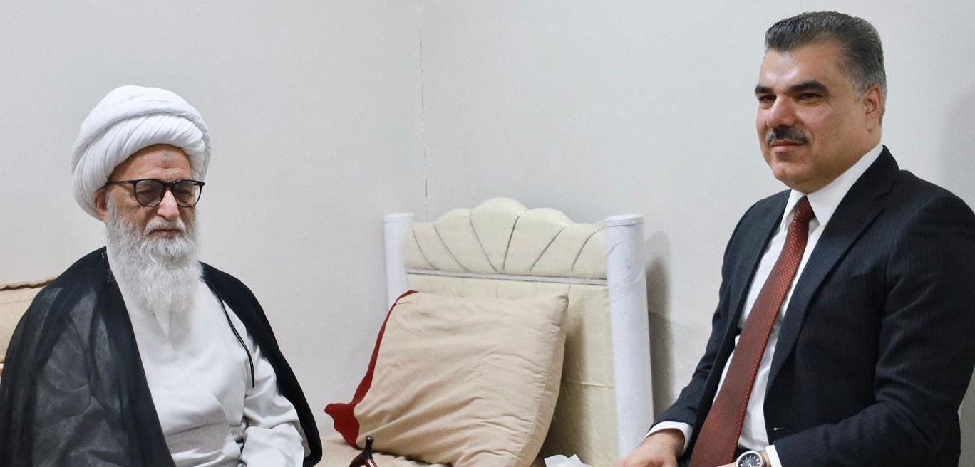 Rêberê olî yê Şîeyan Îshaq Feyaz bi Serokê Nûnerîtiya Hikûmeta Herêma Kurdistanê re dicive