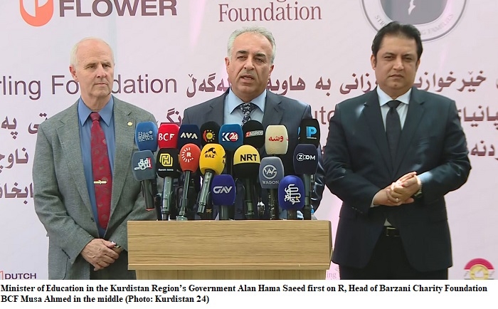Barzani Charity Foundation Pledges Over 1 Billion Dinars for Education Projects