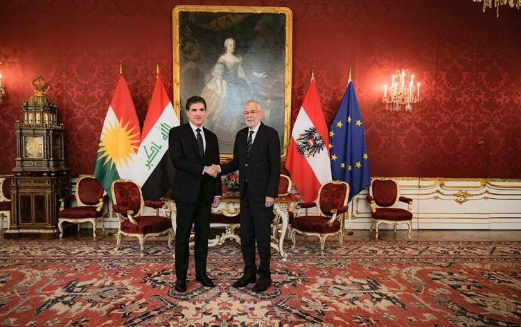 الرئيس النمساوي يؤكد لنيجيرفان بارزاني استمرار دعم بلاده لشعب كوردستان وحقوقه