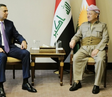 ســــەرۆک بـــارزانی لە بەغدا پێشوازی لە پارێزگاری بەسڕا دەکات