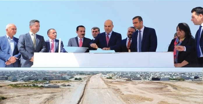 بكلفة مليارين و422 مليون دينار.. وضع حجر الأساس لمشروع طريق وشبكة مجاري شرق العاصمة اربيل