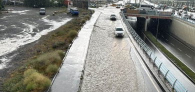 Li Erziromê dikan û xanî di bin avê de man