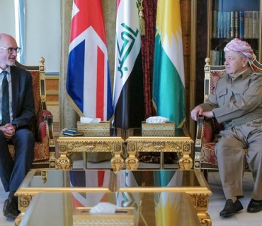 ســـەرۆك بـــارزانــــی پێشوازی لە باڵیۆزی بریتانیا لە عێراق دەكات