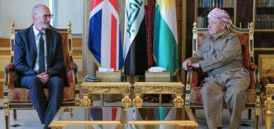 ســـەرۆك بـــارزانــــی پێشوازی لە باڵیۆزی بریتانیا لە عێراق دەكات