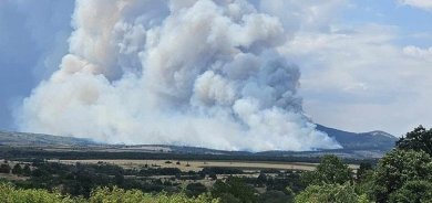 ئاگرکەوتنەوە لە دارستانەکان لەسەر سنووری نێوان بولگاریا و تورکیا
