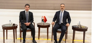 Serokê herêma Kurdistanê û wezîrê derve yê     Tirkiyeyê civiyan