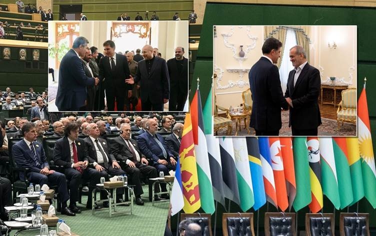 رجل السلام في طهران وعلم كوردستان يرفرف بمراسم اليمين الدستورية لبزشكيان