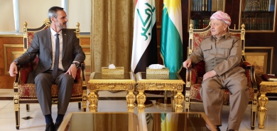 ســـەرۆك بـــارزانــــی پێشوازی لە كونسوڵی گشتیی هۆڵەندا لە هەولێر دەكات