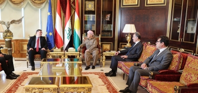 الرئيس بارزاني وسفير النمسا يبحثان أوضاع شنگال ومستجدات كوردستان والعراق والمنطقة