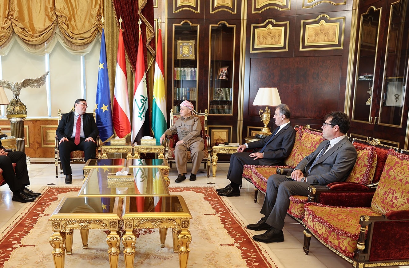 الرئيس بارزاني وسفير النمسا يبحثان أوضاع شنگال ومستجدات كوردستان والعراق والمنطقة