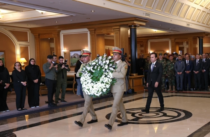ممثلاُ عن رئيس الحكومة مسرور بارزاني.. وزير الأوقاف يشارك في مراسم تشييع المناضل الكوردستاني العراقي