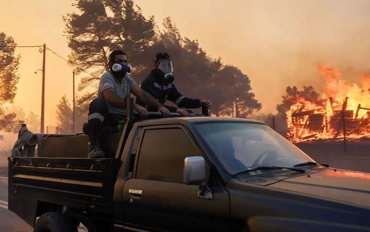 Li Yunanistanê şewat: 9 gund hatin valakirin
