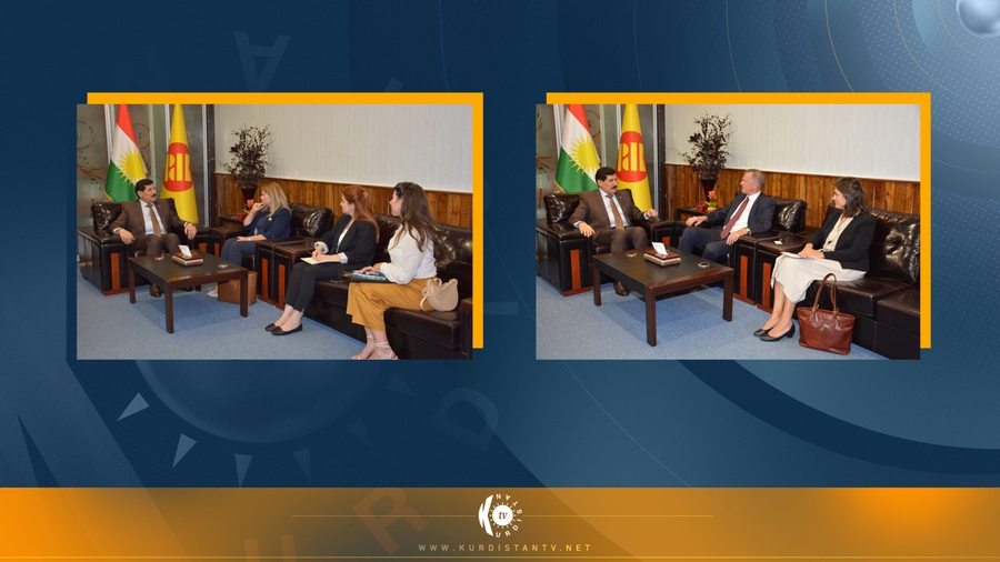 Şandên Almanî û Brîtanî serdana mekteb siyasiya PDK kirin