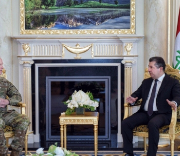 سەرۆکوەزیران مەسرور بارزانی پێشوازی لە فەرماندەی گشتیی نوێی هێزەکانی هاوپەیمانان لە عێراق و سووریا دەکات