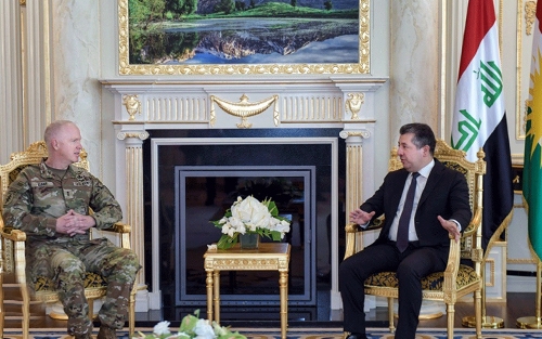 سەرۆکوەزیران مەسرور بارزانی پێشوازی لە فەرماندەی گشتیی نوێی هێزەکانی هاوپەیمانان لە عێراق و سووریا دەکات