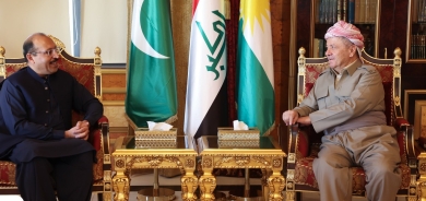 ســــەرۆك بارزانی پێشوازی لە باڵیۆزی پاكستان لە عێراق دەكات