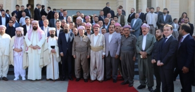 Serok Barzanî pêşwaziya Mîr û Civata Ruhanî ya Êzidiyan kir